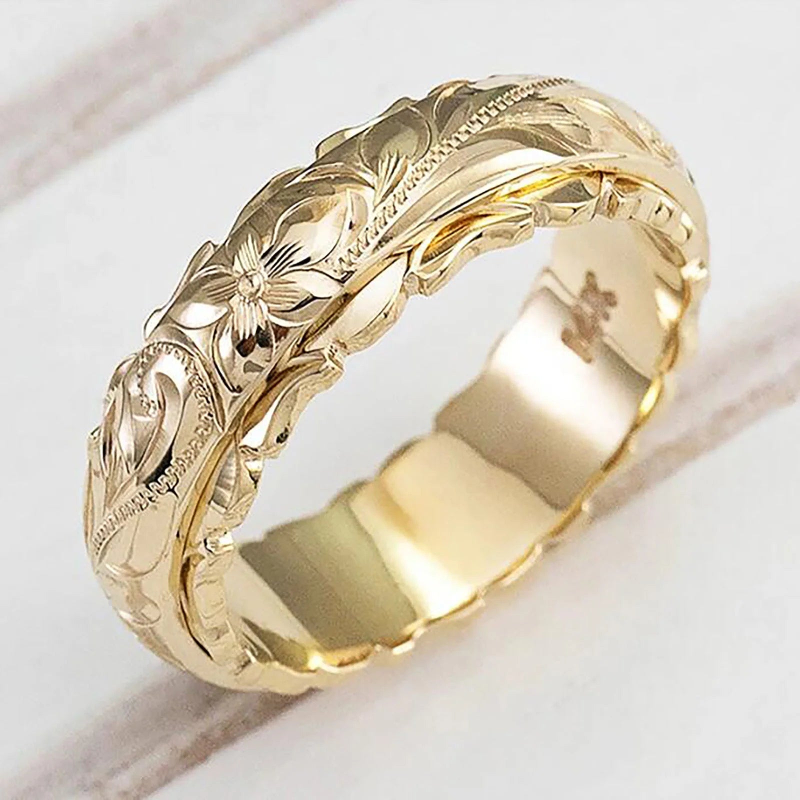 Sales Clearance Rings for Alloy Carved Rose Flower Female Ring Popular Exquisite Ring Fashion Rings Jewelry Valentine'S Day Gift